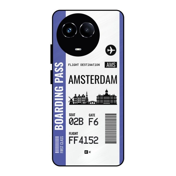 Amsterdam Boarding Pass Metal Back Case for Realme 11 5G