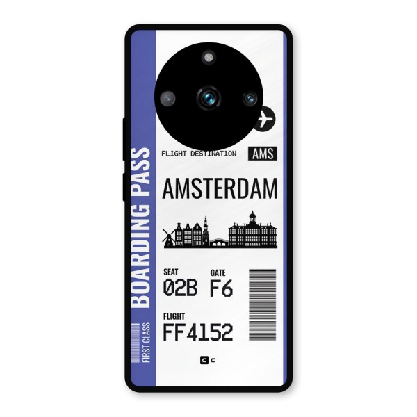 Amsterdam Boarding Pass Metal Back Case for Realme 11 Pro