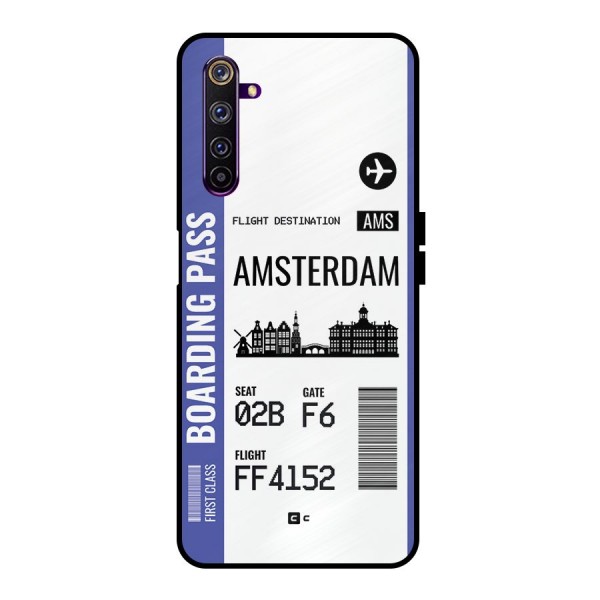 Amsterdam Boarding Pass Metal Back Case for Realme 6 Pro