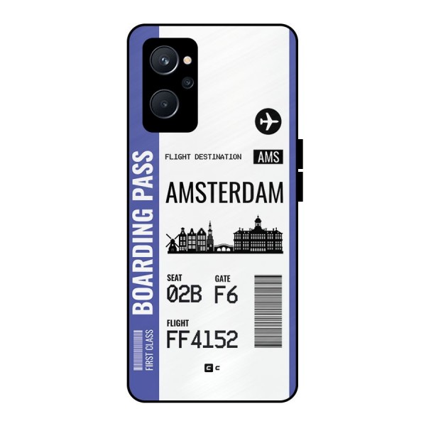 Amsterdam Boarding Pass Metal Back Case for Realme 9i 5G