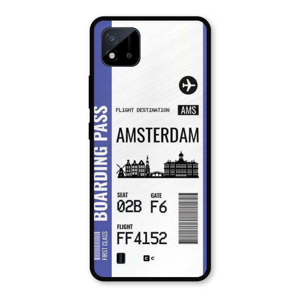 Amsterdam Boarding Pass Metal Back Case for Realme C11 2021