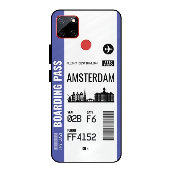 Amsterdam Boarding Pass Metal Back Case for Realme C12