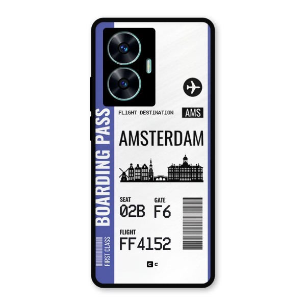 Amsterdam Boarding Pass Metal Back Case for Realme C55