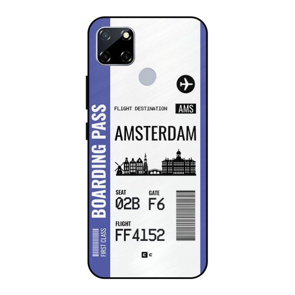 Amsterdam Boarding Pass Metal Back Case for Realme Narzo 20