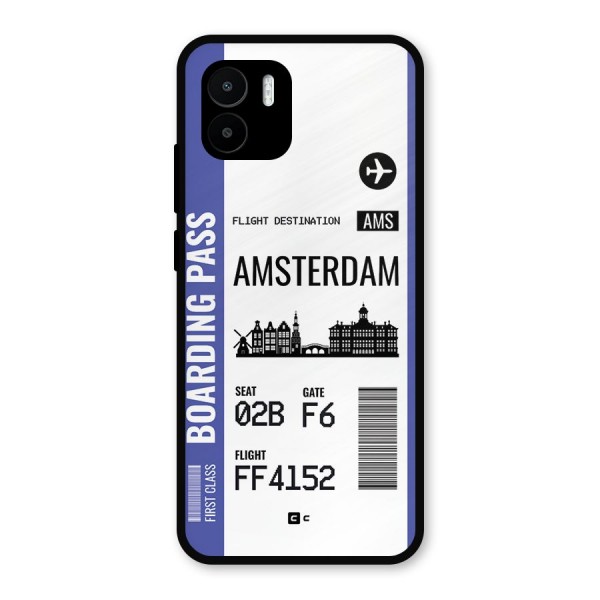 Amsterdam Boarding Pass Metal Back Case for Redmi A1