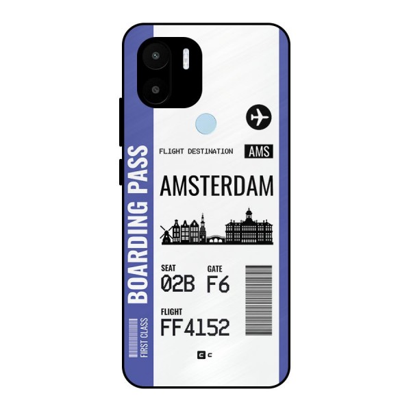Amsterdam Boarding Pass Metal Back Case for Redmi A1 Plus