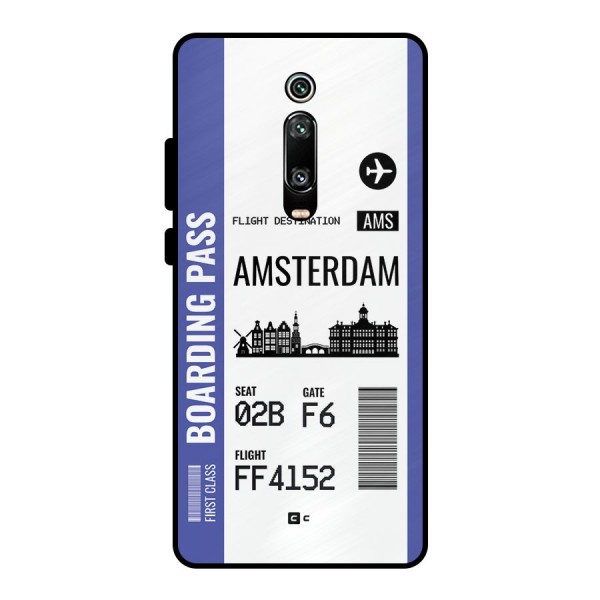 Amsterdam Boarding Pass Metal Back Case for Redmi K20