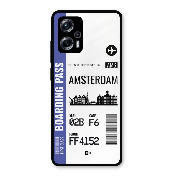 Amsterdam Boarding Pass Metal Back Case for Redmi K50i