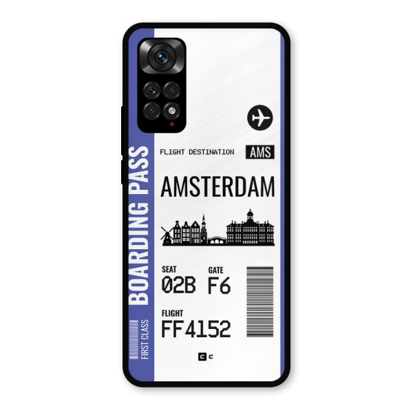 Amsterdam Boarding Pass Metal Back Case for Redmi Note 11