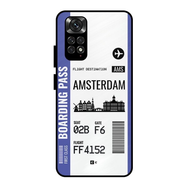 Amsterdam Boarding Pass Metal Back Case for Redmi Note 11 Pro