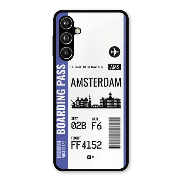 Amsterdam Boarding Pass Metal Back Case for Samsung Galaxy M54