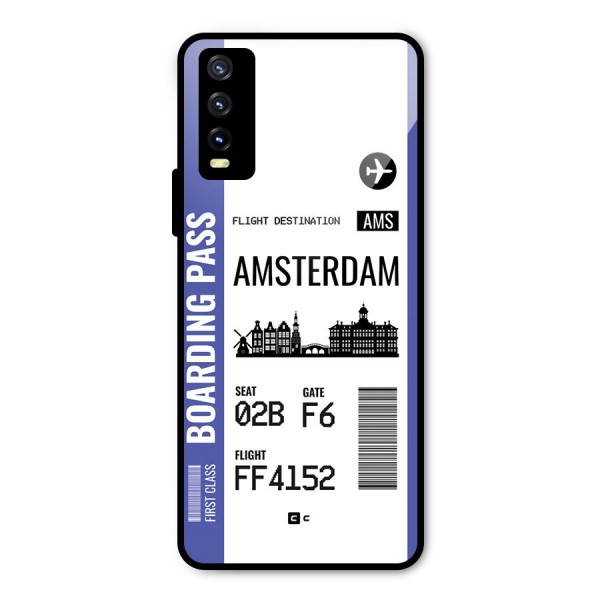 Amsterdam Boarding Pass Metal Back Case for Vivo Y20 2021