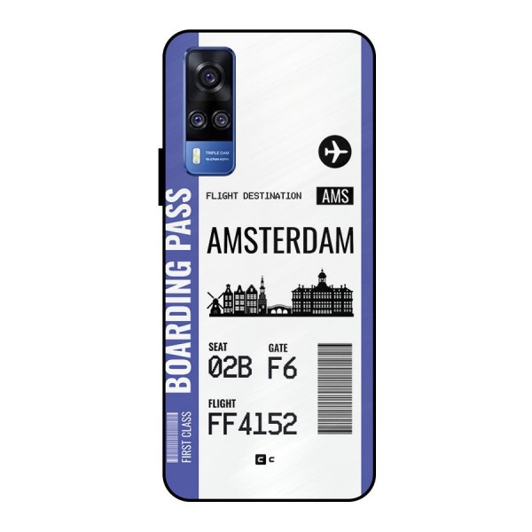 Amsterdam Boarding Pass Metal Back Case for Vivo Y51