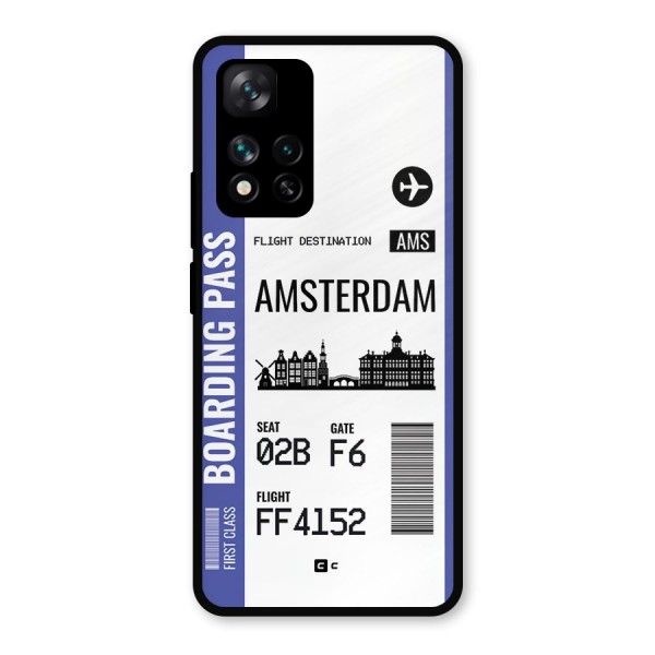 Amsterdam Boarding Pass Metal Back Case for Xiaomi 11i 5G