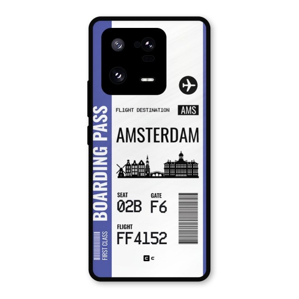 Amsterdam Boarding Pass Metal Back Case for Xiaomi 13 Pro