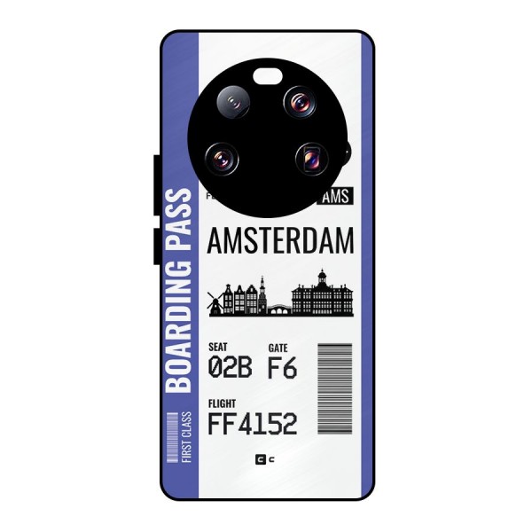 Amsterdam Boarding Pass Metal Back Case for Xiaomi 13 Ultra
