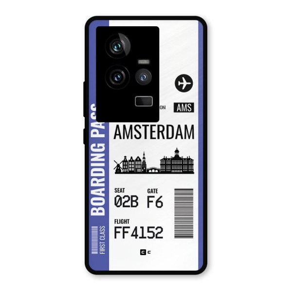 Amsterdam Boarding Pass Metal Back Case for iQOO 11 5G