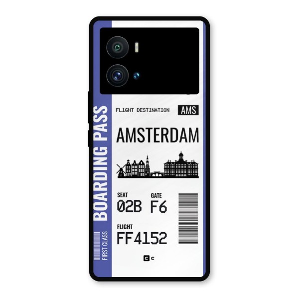 Amsterdam Boarding Pass Metal Back Case for iQOO 9 Pro