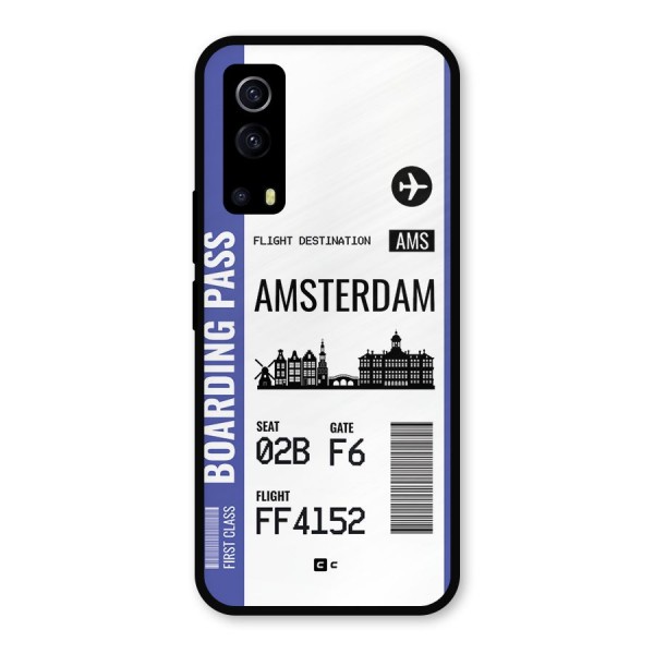 Amsterdam Boarding Pass Metal Back Case for iQOO Z3