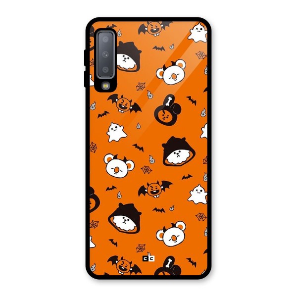 Amuse Halloween Glass Back Case for Galaxy A7 (2018)