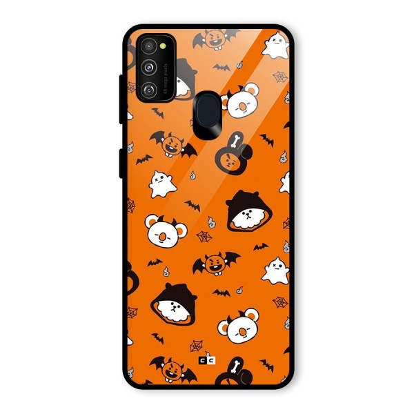 Amuse Halloween Glass Back Case for Galaxy M21