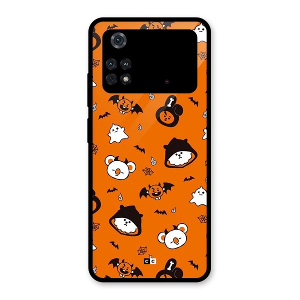 Amuse Halloween Glass Back Case for Poco M4 Pro 4G