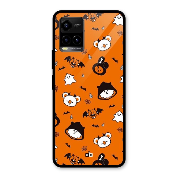 Amuse Halloween Glass Back Case for Vivo Y21A