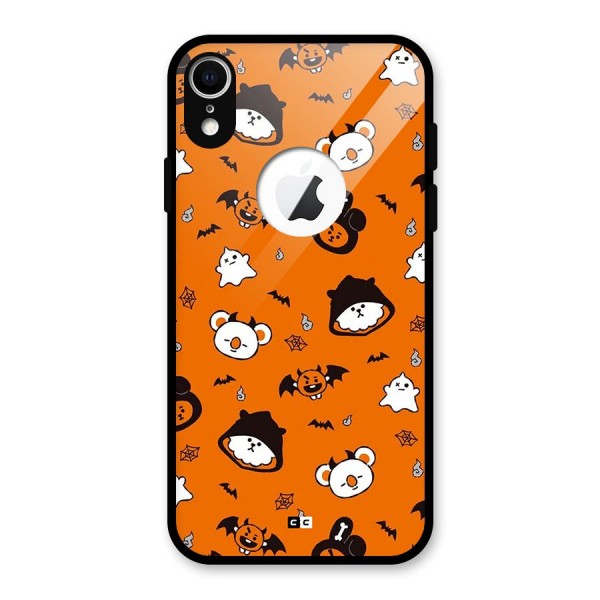 Amuse Halloween Glass Back Case for iPhone XR Logo Cut