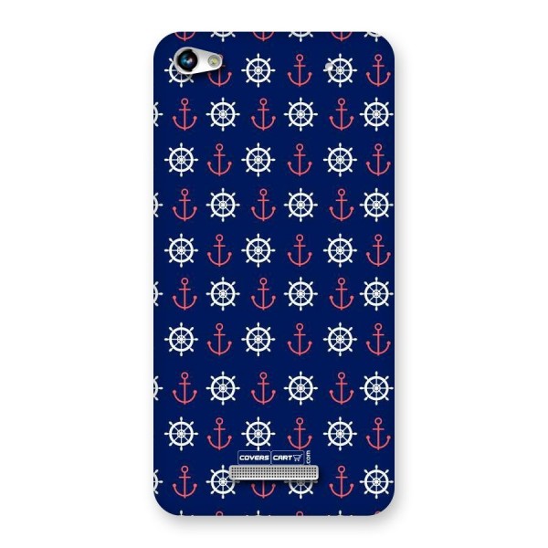 Anchor Pattern Blue Back Case for Micromax Hue 2