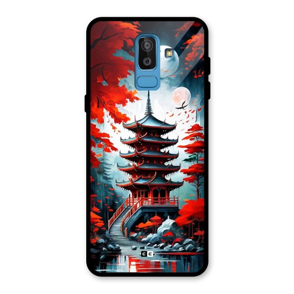 Ancient Painting Glass Back Case for Galaxy J8