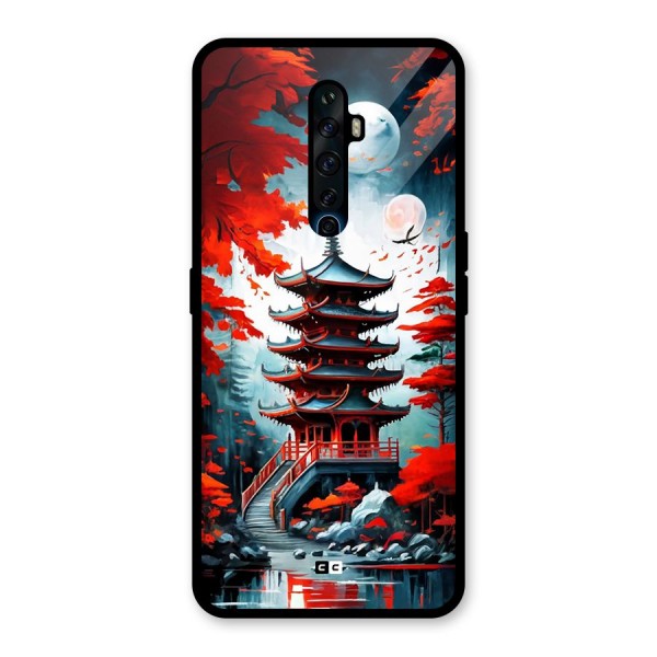 Ancient Painting Glass Back Case for Oppo Reno2 F