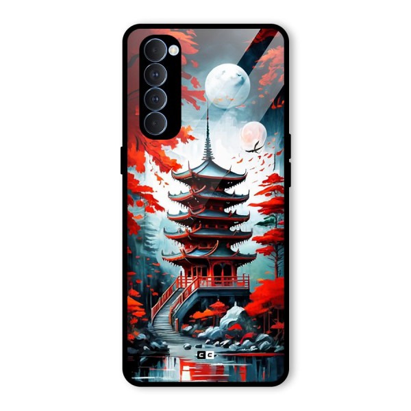 Ancient Painting Glass Back Case for Oppo Reno4 Pro