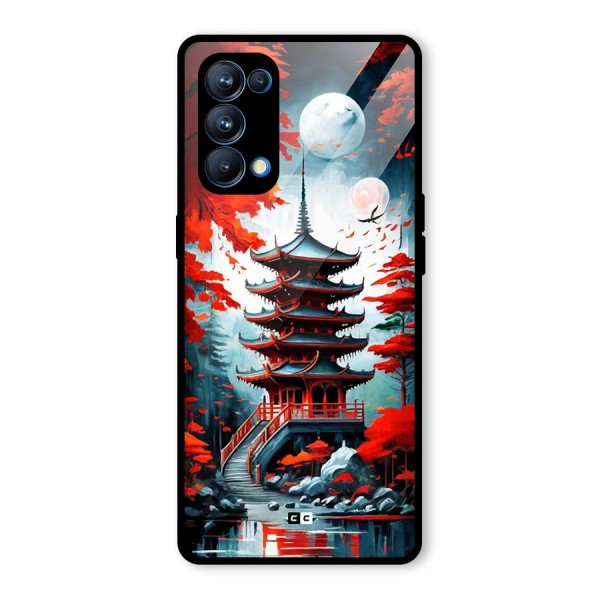 Ancient Painting Glass Back Case for Oppo Reno5 Pro 5G