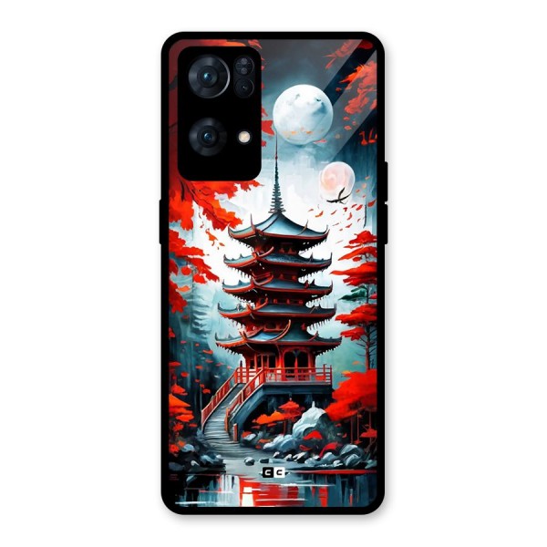 Ancient Painting Glass Back Case for Oppo Reno7 Pro 5G