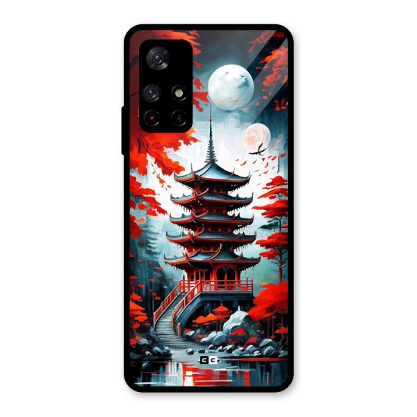 Ancient Painting Glass Back Case for Redmi Note 11T 5G