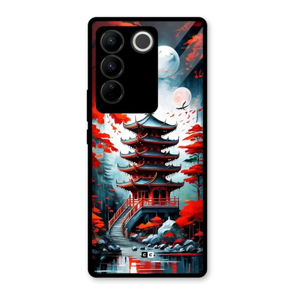 Ancient Painting Glass Back Case for Vivo V27 Pro