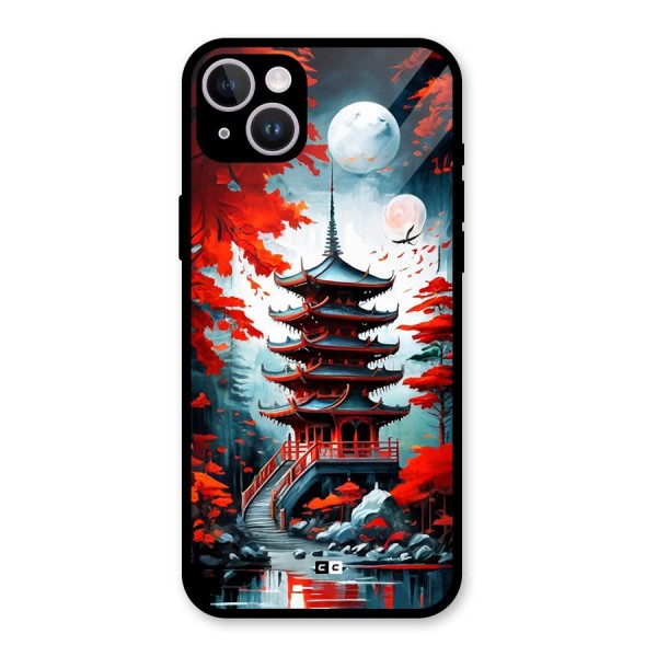 Ancient Painting Glass Back Case for iPhone 14 Plus