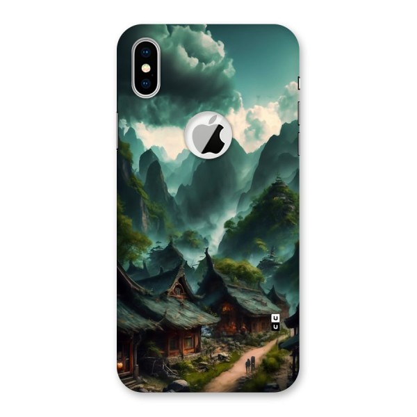 Ancient Village Back Case for iPhone XS Logo Cut