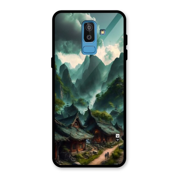 Ancient Village Glass Back Case for Galaxy J8