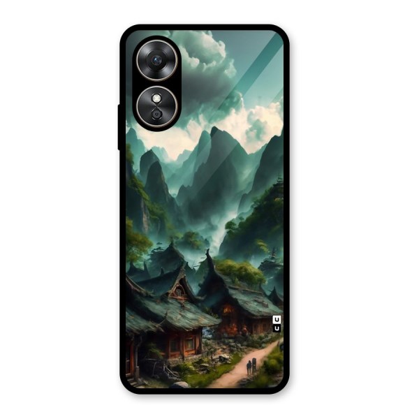 Ancient Village Glass Back Case for Oppo A17