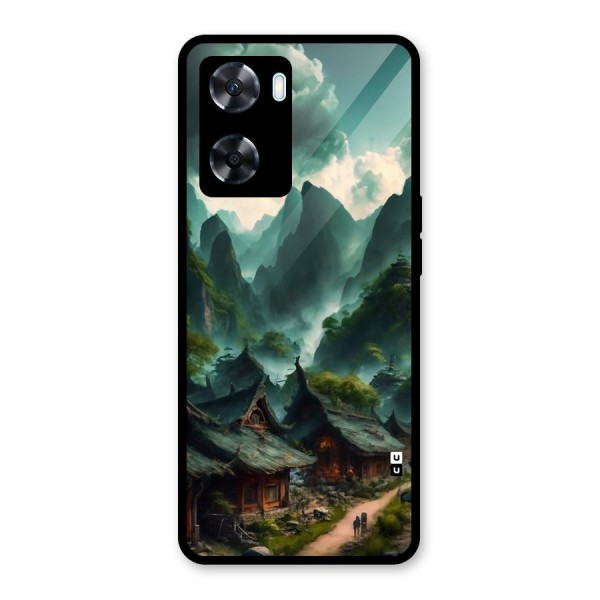 Ancient Village Glass Back Case for Oppo A77s