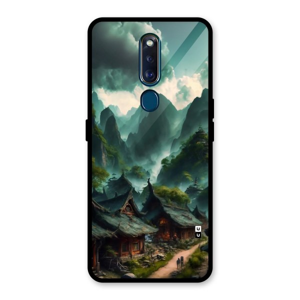 Ancient Village Glass Back Case for Oppo F11 Pro