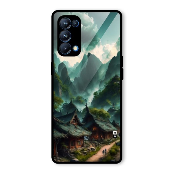 Ancient Village Glass Back Case for Oppo Reno5 Pro 5G