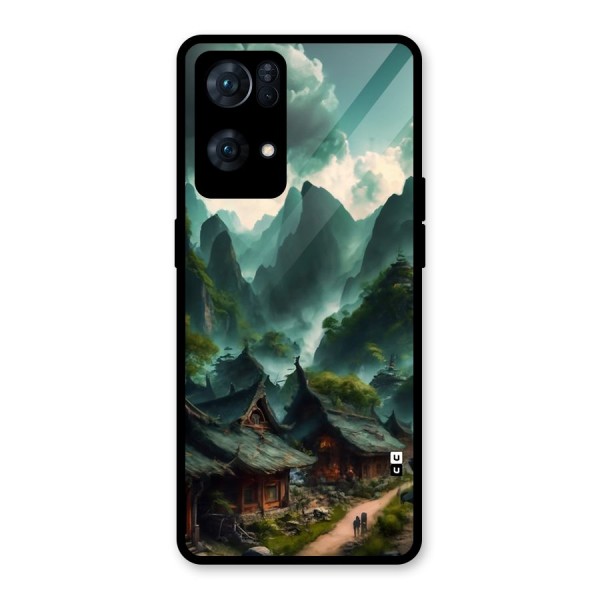 Ancient Village Glass Back Case for Oppo Reno7 Pro 5G