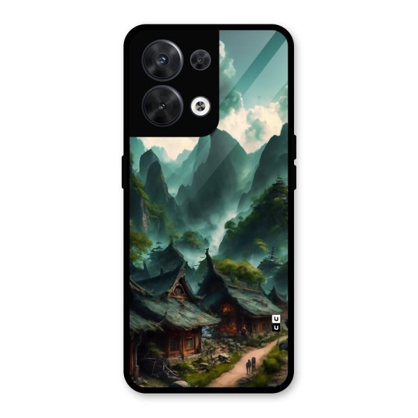 Ancient Village Glass Back Case for Oppo Reno8 5G