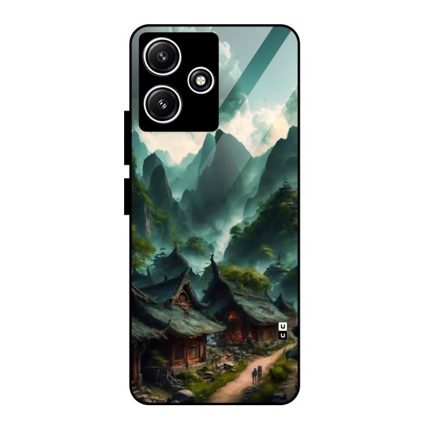 Ancient Village Glass Back Case for Poco M6 Pro