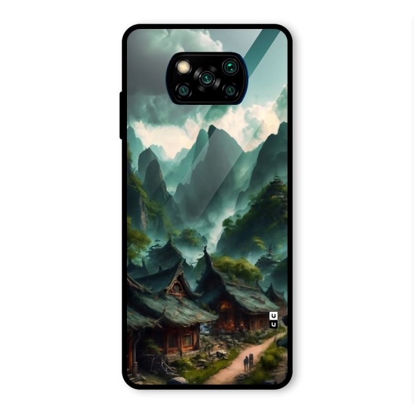 Ancient Village Glass Back Case for Poco X3 Pro