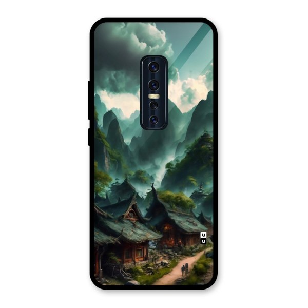 Ancient Village Glass Back Case for Vivo V17 Pro