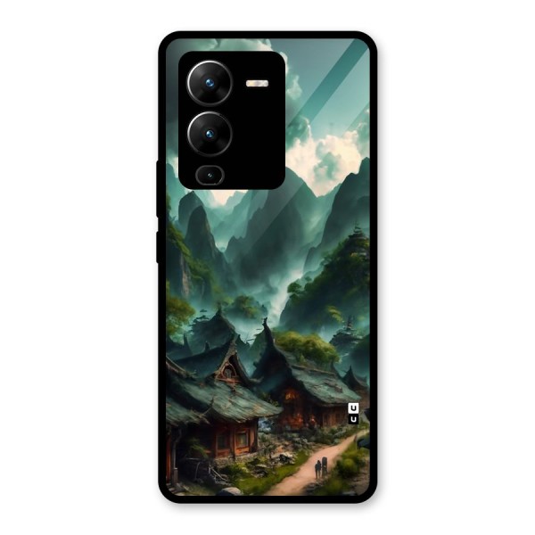 Ancient Village Glass Back Case for Vivo V25 Pro