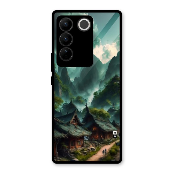 Ancient Village Glass Back Case for Vivo V27 Pro